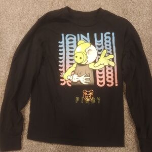 Black Piggy Long Sleeve Shirt